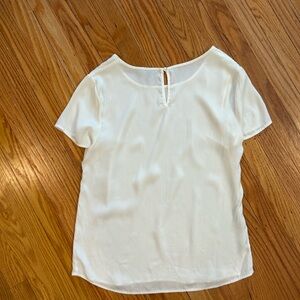 Quince White silk T shirt blouse